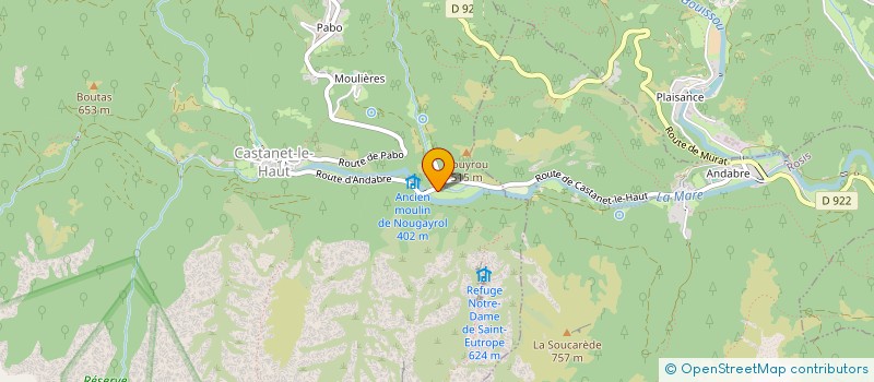 localisation de l'entreprise MADAME RAPHAELE BOURILLET  CASTANET-LE-HAUT