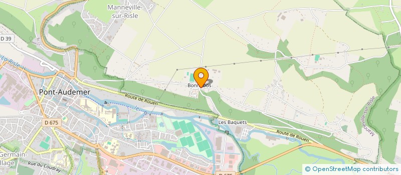 localisation de l'entreprise MADAME RAPHAELLE BOUVIER  MANNEVILLE-SUR-RISLE