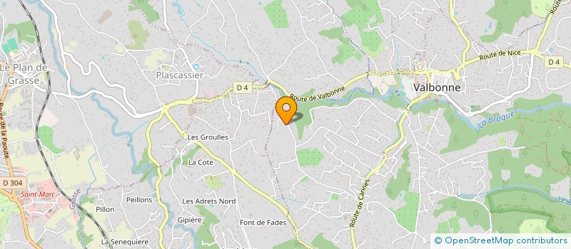 localisation de l'entreprise MADAME RAPHAELLE GIULIANI  VALBONNE