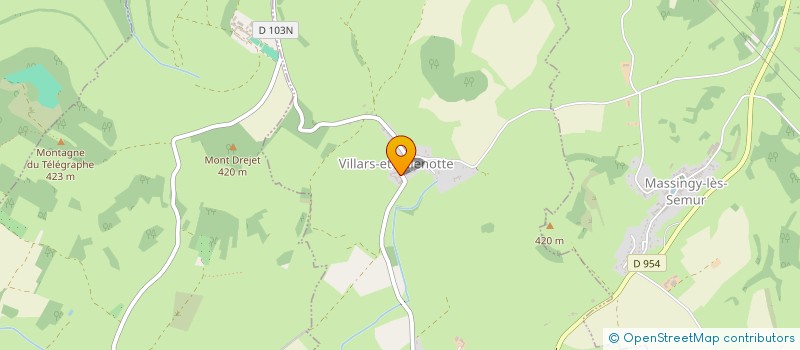 localisation de l'entreprise MADAME RAPHAELLE HUBERT  VILLARS-ET-VILLENOTTE