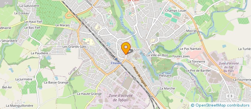 localisation de l'entreprise MADAME RAPHAELLE SIBOULET  CLISSON