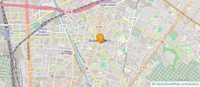 localisation de l'entreprise MADAME RAPHAELLE SYLVESTRE à AUBERVILLIERS