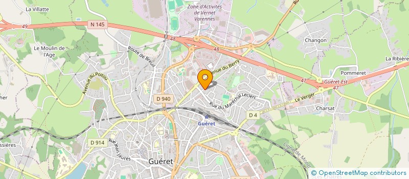 localisation de l'entreprise MADAME RAQUEL FERNANDES à GUERET