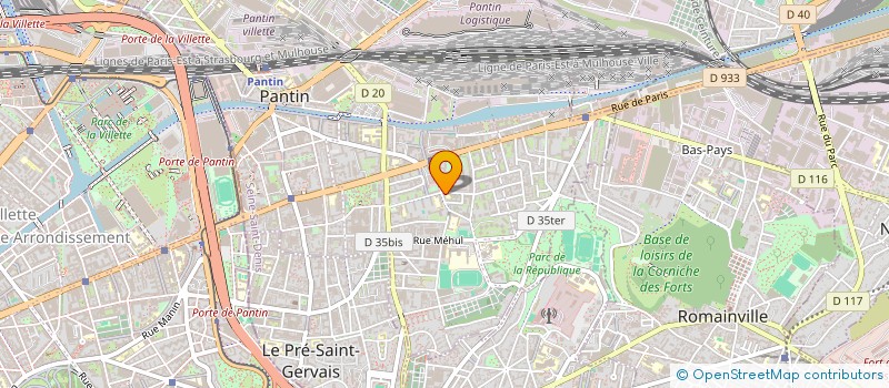 localisation de l'entreprise MADAME RAQUEL NEVES  PANTIN