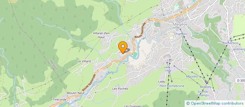 localisation de l'entreprise MADAME RAQUEL TISSOT  MEGEVE