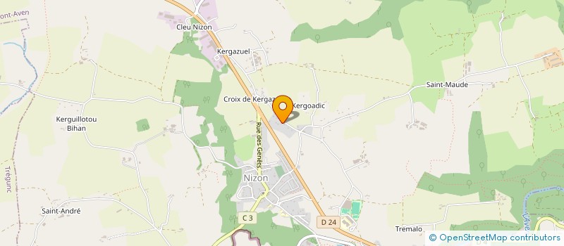 localisation de l'entreprise MADAME RAYMOND HEMON  PONT-AVEN