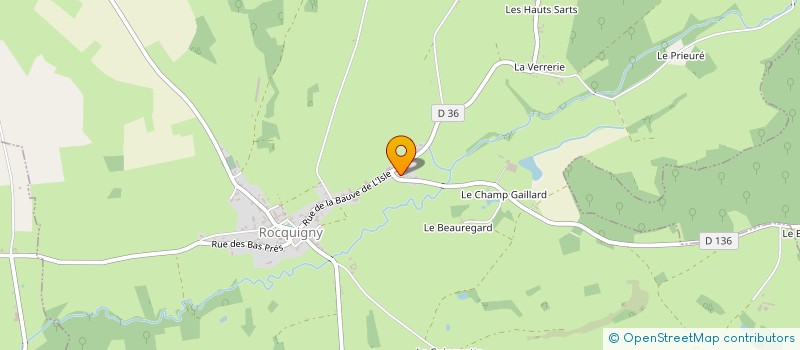 localisation de l'entreprise MADAME RAYMONDE BAUGNIES  ROCQUIGNY