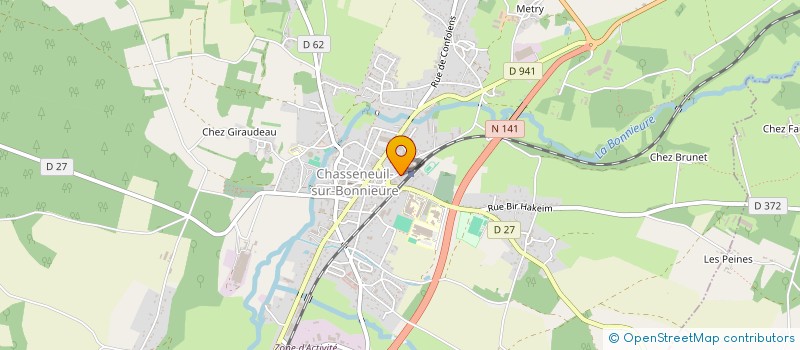 localisation de l'entreprise MADAME RAYMONDE BENEST à CHASSENEUIL-SUR-BONNIEURE