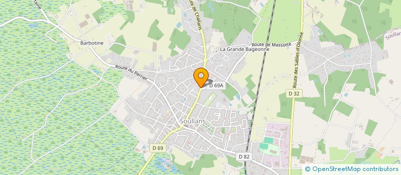 localisation de l'entreprise MADAME RAYMONDE BESSEAU à SOULLANS