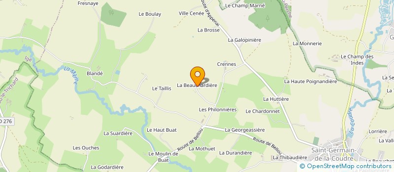 localisation de l'entreprise MADAME RAYMONDE BOUSSET à SAINT-GERMAIN-DE-LA-COUDRE