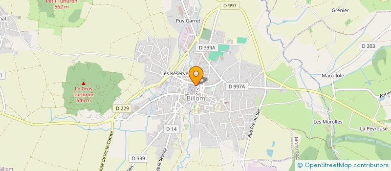 localisation de l'entreprise MADAME RAYMONDE CABRERA à BILLOM