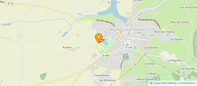 localisation de l'entreprise MADAME RAYMONDE CHARVERON  BOURBON L'ARCHAMBAULT