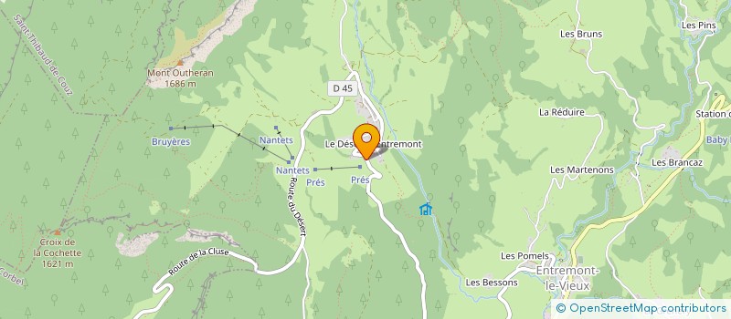 localisation de l'entreprise MADAME RAYMONDE CLARET à ENTREMONT-LE-VIEUX