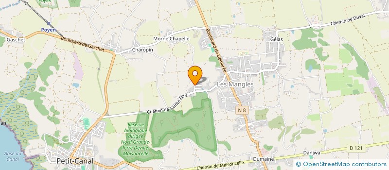 localisation de l'entreprise MADAME RAYMONDE DIADO  PETIT-CANAL