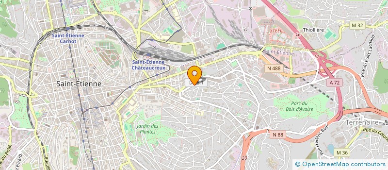 localisation de l'entreprise MADAME RAYMONDE GAS  SAINT-ETIENNE