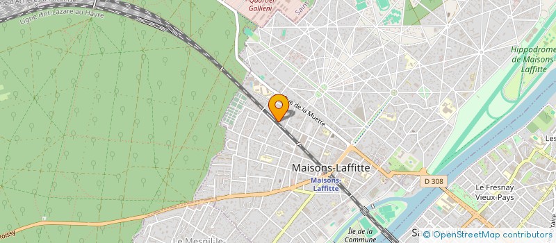 localisation de l'entreprise MADAME RAYMONDE HUYGHUES-DESPOINTES  MAISONS-LAFFITTE