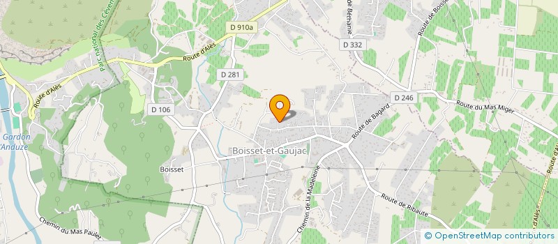 localisation de l'entreprise MADAME RAYMONDE JUSTET  BOISSET-ET-GAUJAC