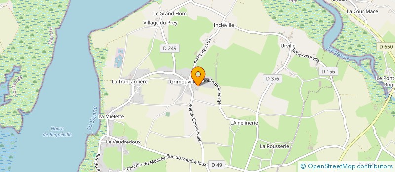 localisation de l'entreprise MADAME RAYMONDE LAIR  REGNEVILLE-SUR-MER