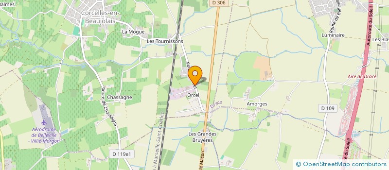 localisation de l'entreprise MADAME RAYMONDE LARGE  CORCELLES EN BEAUJOLAIS