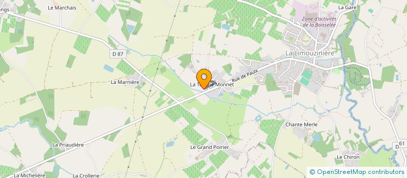 localisation de l'entreprise MADAME RAYMONDE LAUNAY  LA LIMOUZINIERE