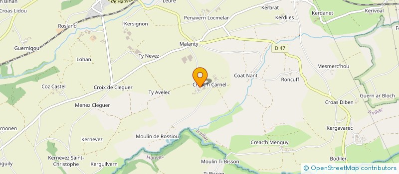 localisation de l'entreprise MADAME RAYMONDE LE ROUX  IRVILLAC