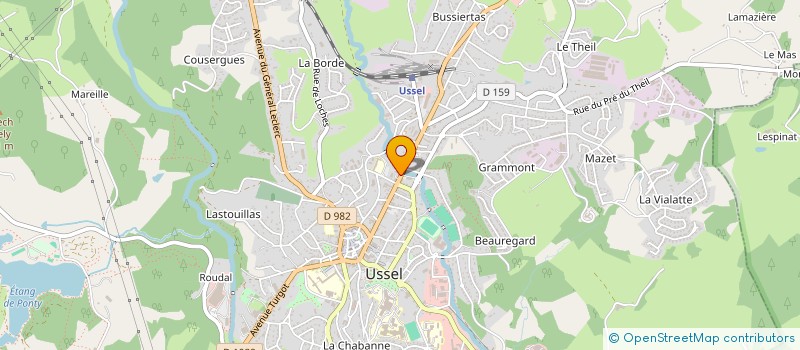 localisation de l'entreprise MADAME RAYMONDE MOULINOT à USSEL