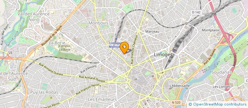 localisation de l'entreprise MADAME RAYMONDE PARTHONNEAU à LIMOGES