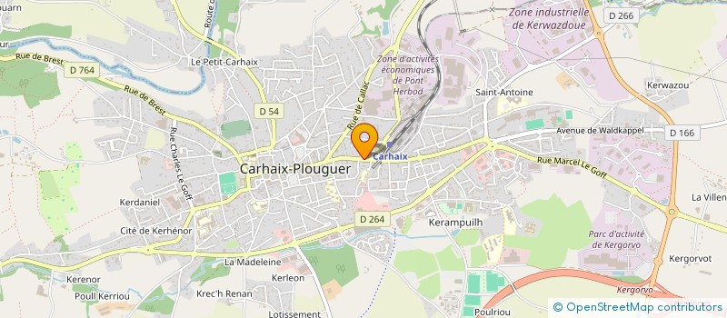 localisation de l'entreprise MADAME RAYMONDE PERON à CARHAIX PLOUGUER