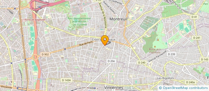 localisation de l'entreprise MADAME RAYMONDE PHILIPPS  MONTREUIL