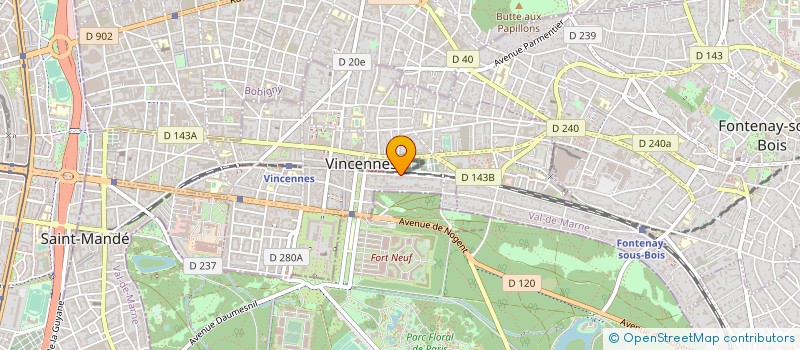 localisation de l'entreprise MADAME RAYMONDE POULAIN  VINCENNES