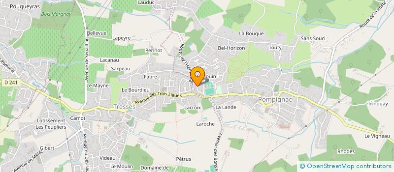 localisation de l'entreprise MADAME RAYMONDE PUJO  TRESSES