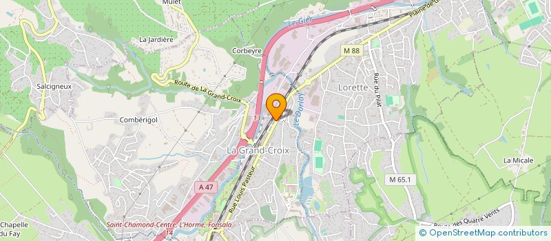 localisation de l'entreprise MADAME RAYMONDE SABATIER  LA GRAND-CROIX