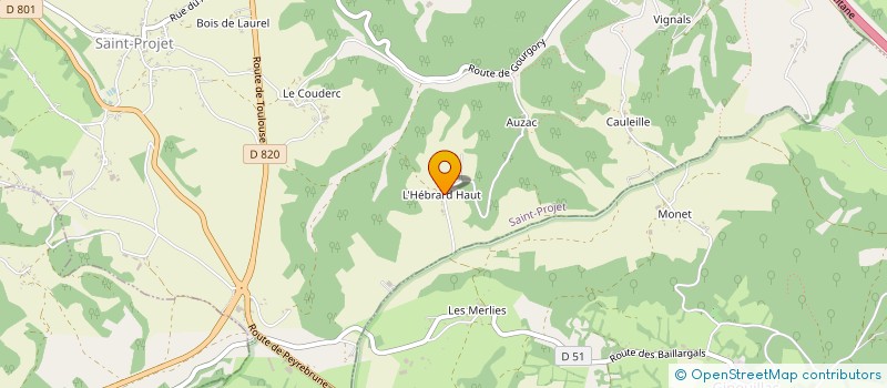 localisation de l'entreprise MADAME RAYMONDE THIEBAUT  SAINT-PROJET