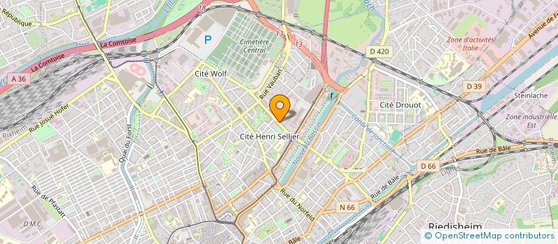 localisation de l'entreprise MADAME RAZIKA MERZOUG  MULHOUSE