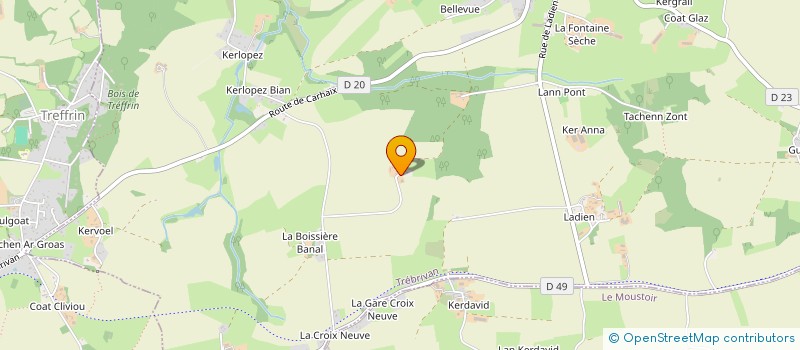 localisation de l'entreprise MADAME REBECCA ANDERSON  TREBRIVAN