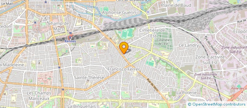 localisation de l'entreprise MADAME REBECCA BAUDRIER  RENNES