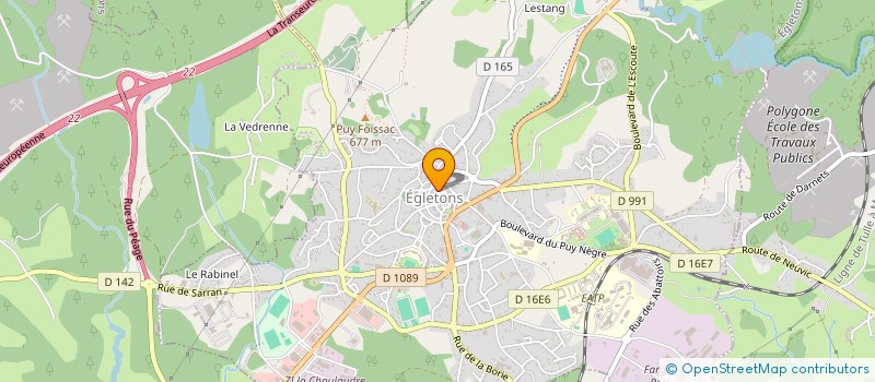 localisation de l'entreprise MADAME REBECCA BETOUR  EGLETONS