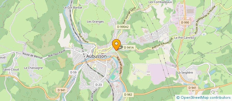 localisation de l'entreprise MADAME REBECCA BONNET  AUBUSSON