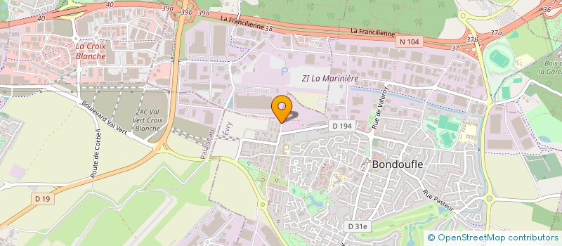 localisation de l'entreprise MADAME REBECCA CATHLINE  BONDOUFLE