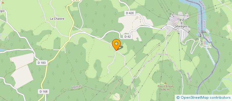 localisation de l'entreprise MADAME REBECCA CHEVALIER  LIGINIAC