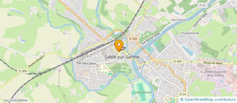 localisation de l'entreprise MADAME REBECCA DERODE  SABLE-SUR-SARTHE