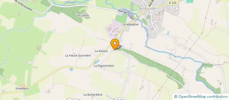 localisation de l'entreprise MADAME REBECCA DOWER à ANDOUILLE