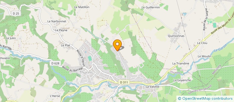 localisation de l'entreprise MADAME REBECCA FOURNEL  THURINS