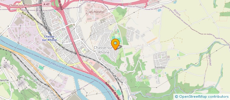 localisation de l'entreprise MADAME REBECCA ROUX  CHASSE-SUR-RHONE