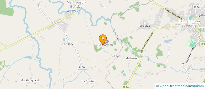 localisation de l'entreprise MADAME REBEKAH BURROWS  MAILHAC-SUR-BENAIZE