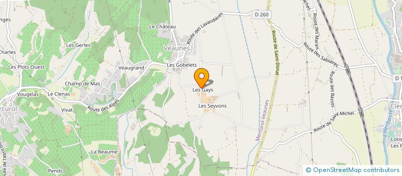 localisation de l'entreprise MADAME REGINE ANGE  MERCUROL-VEAUNES