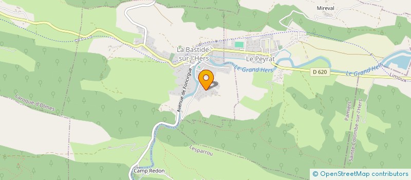 localisation de l'entreprise MADAME REGINE BARONI à LA BASTIDE-SUR-L'HERS