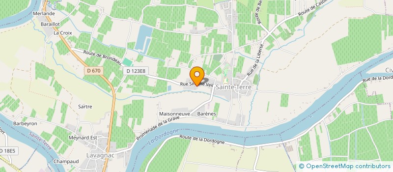 localisation de l'entreprise MADAME REGINE BERTRAND  SAINTE-TERRE