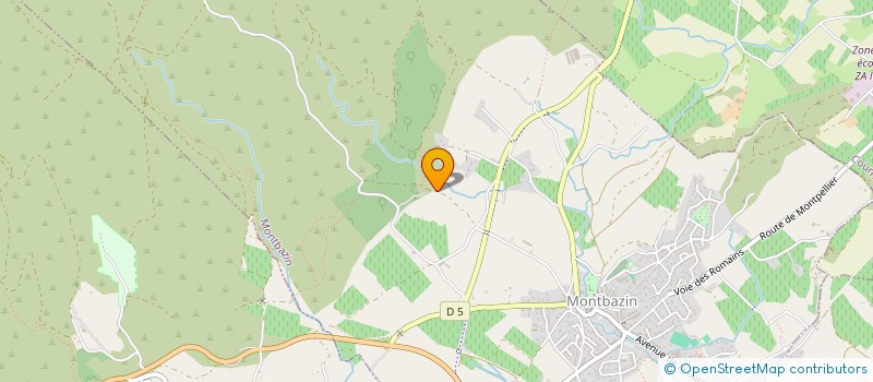 localisation de l'entreprise MADAME REGINE BERTRAND  MONTBAZIN