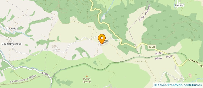 localisation de l'entreprise MADAME REGINE BLANC  LAISSAC-SEVERAC L'EGLISE